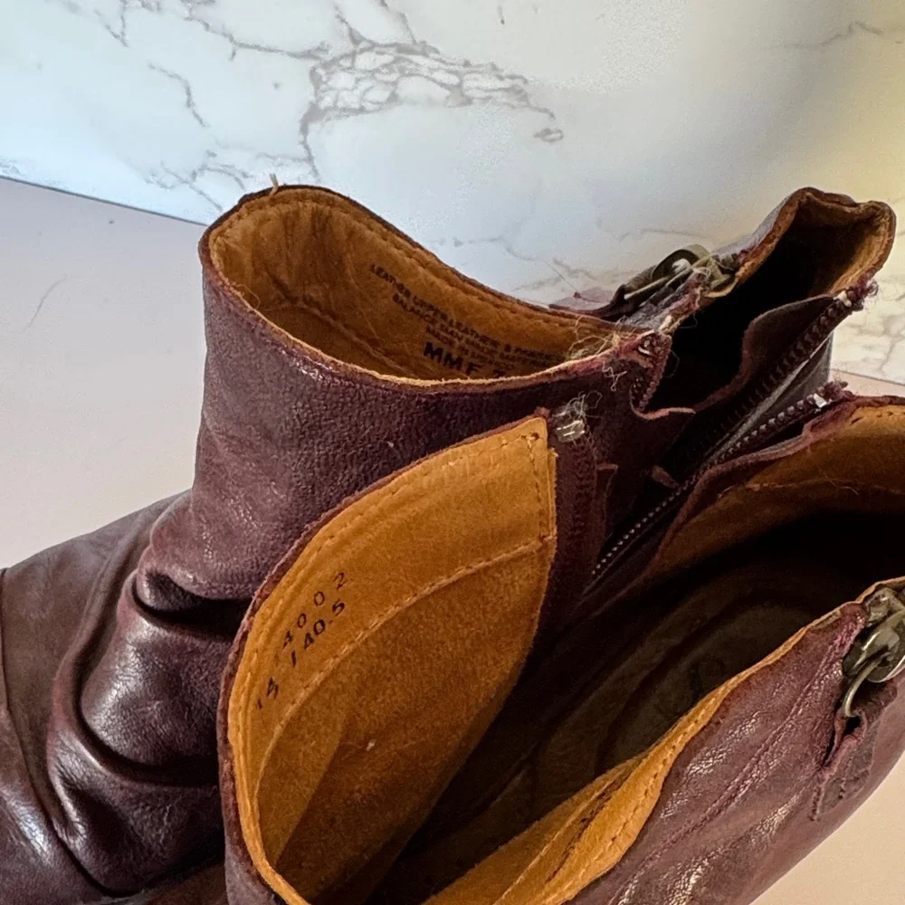 Sofft Maroon Ankle Booties - Picture 3 of 7